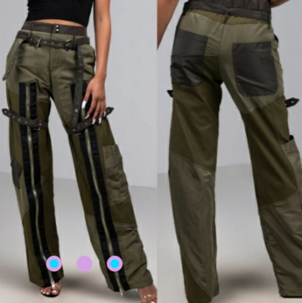 **New**Trendy parachute pants
